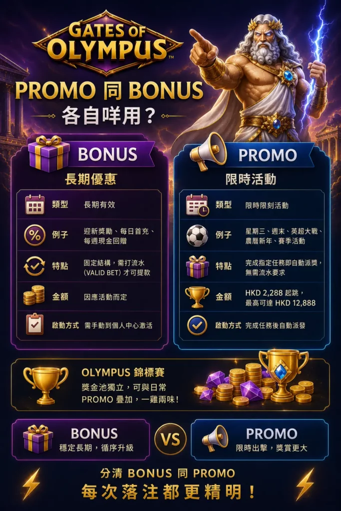 promo vs bonus